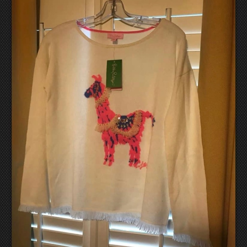 NWT XS Lilly Pulitzer Llama sweater